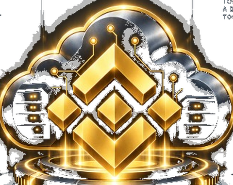 Gold cloud and server illustration for BNB Cloud Miner